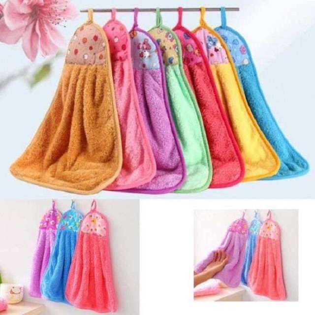 Khăn lau tay nhà bếp 25x44cm coa quai treo