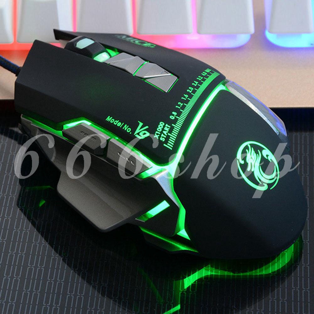 Chuột quang Gaming có dây đèn LED 7 nút 2400DPI | BigBuy360 - bigbuy360.vn