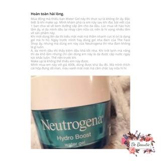 Gel rửa mặt Hidro Boost Neutrogena Mỹ