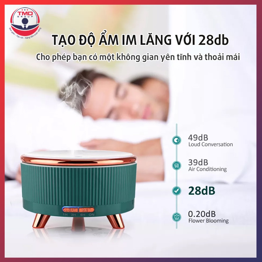 MÁY KHUẾCH TÁN TINH DẦU , MÁY PHUN SƯƠNG SIÊU ÂM TẠO ĐỘ ẨM KHÔNG KHÍ 500ml