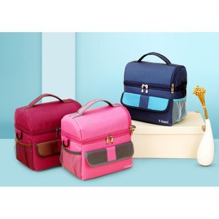 Túi giữ nhiệt Vcoool 2 ngăn( tặng 2 túi đá khô)