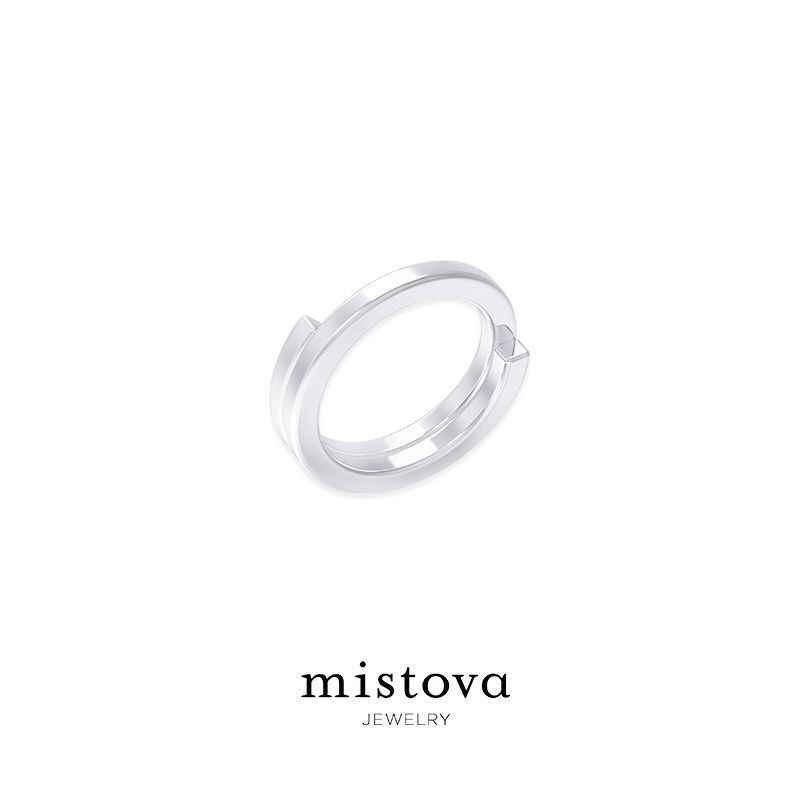 Mistova designer jewellery brand 2020 new fashion and popular circular square ring high sense of ring [posted on June 24]