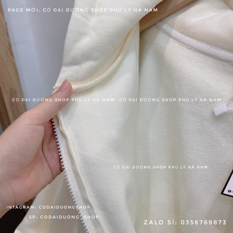 áo khoác nỉ IE dây to lót nhung kéo khoá | BigBuy360 - bigbuy360.vn