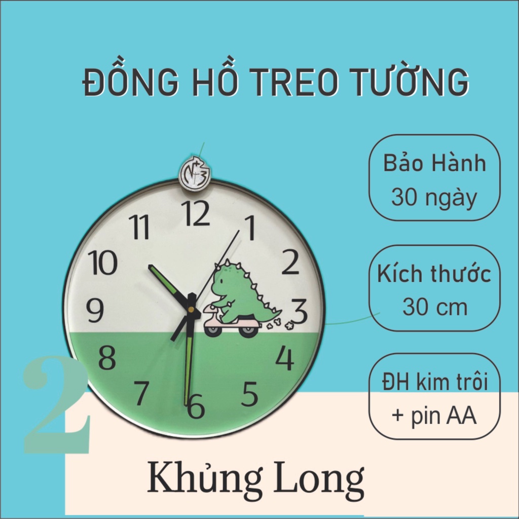 Đồng hồ treo trường trang trí cho bé yêu - 30cm