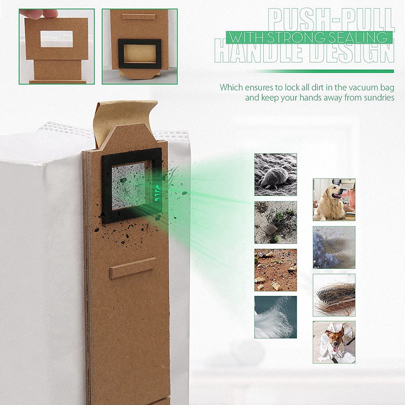 Túi hút chân không 10 gói để thay thế túi đựng bụi Roborock S7 Tương thích cho Máy hút bụi Roborock S7 T7S T7S Plus