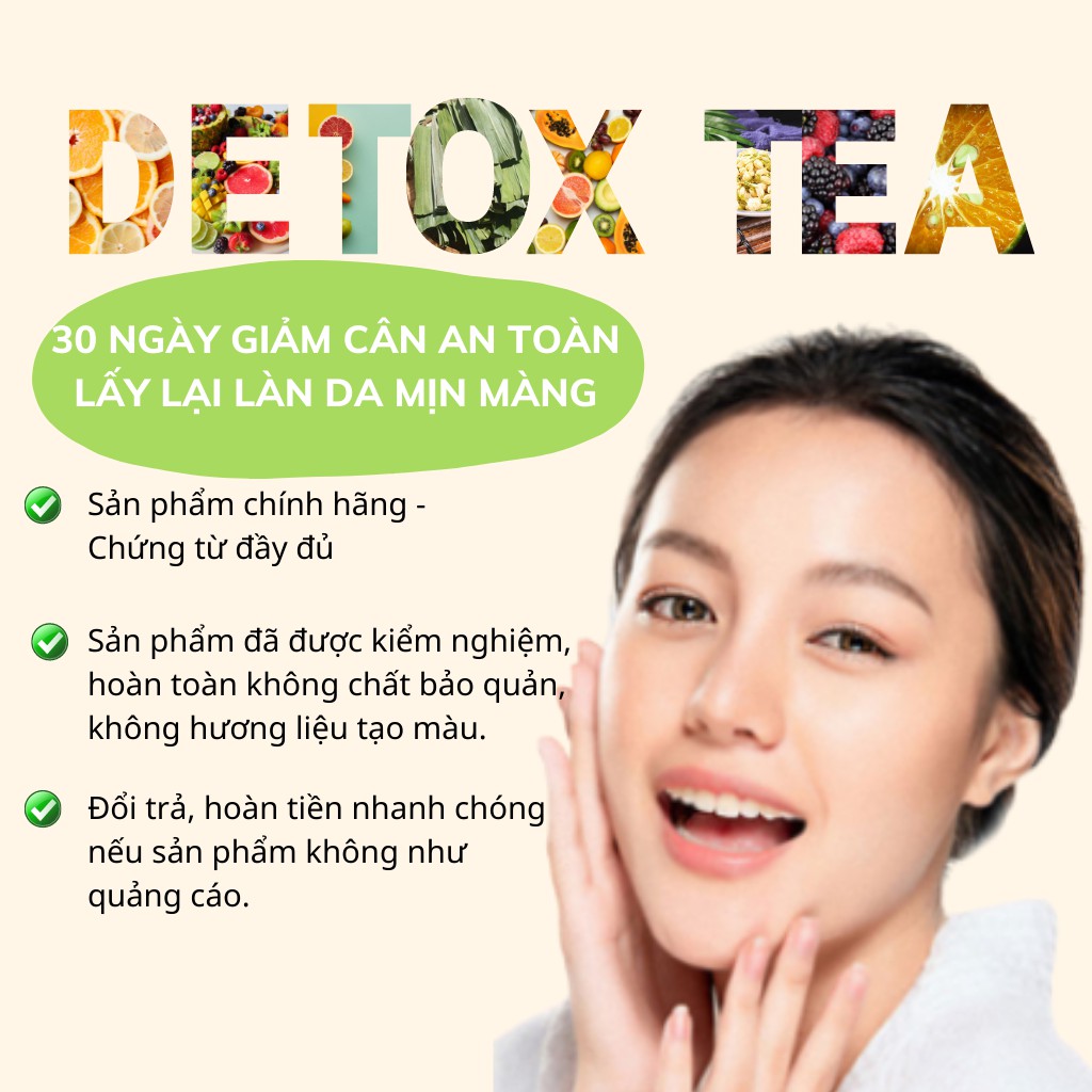 Sỉ  3 set trà detox hoa quả sấy lạnh giảm cân đẹp da thanh lọc cơ thể -  liệu trình 30 ngày - [CHUYÊN SỈ SLL]