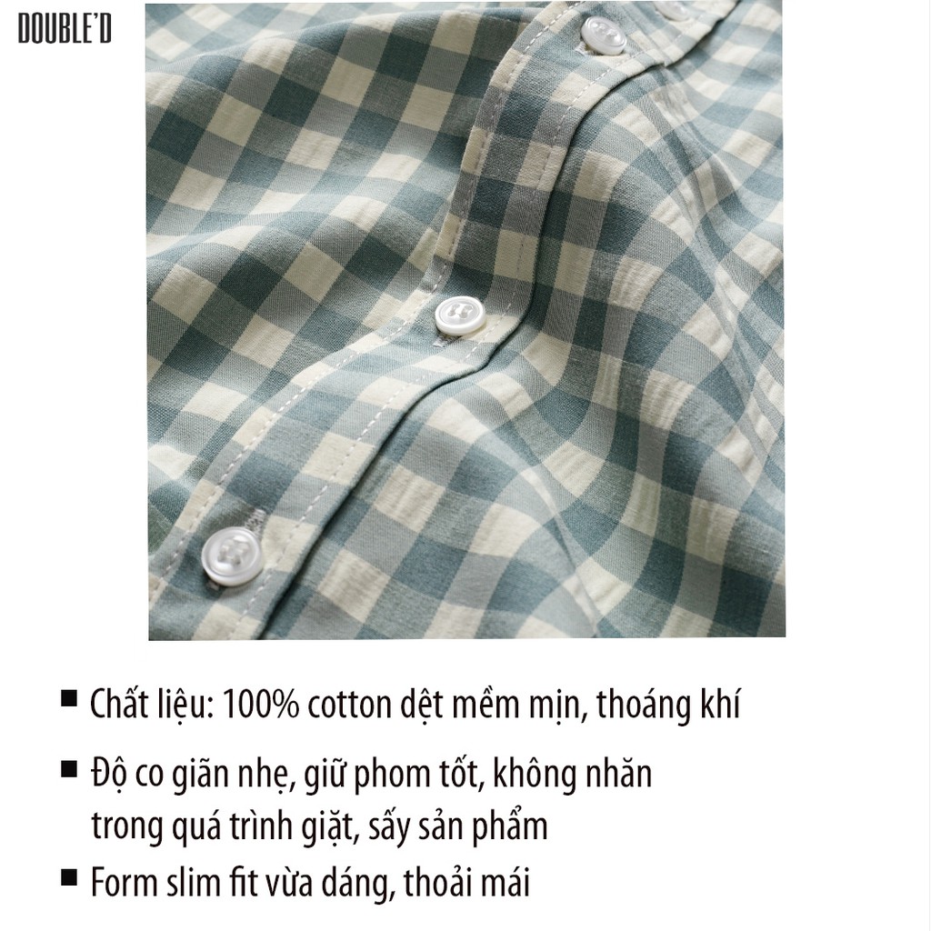 áo sơ mi nam Double'D họa tiết kẻ caro vuông SP2X | BigBuy360 - bigbuy360.vn