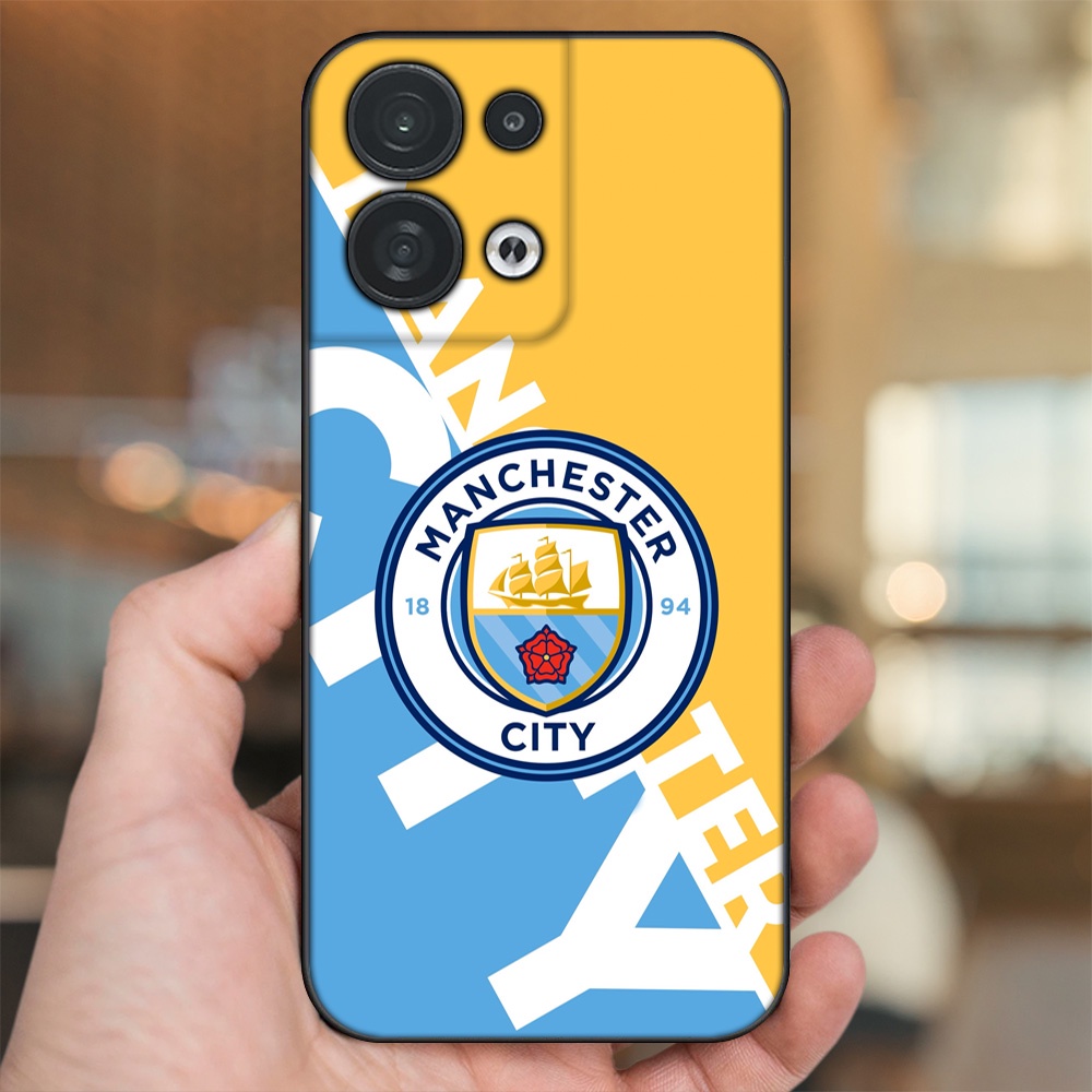 Ốp lưng Oppo Reno 8 5G viền đen in hình Manchester City MC