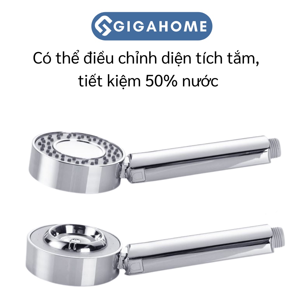 Đầu Vòi Hoa Sen Tăng Áp 2 Mặt GIGAHOME 3 Chế Độ Nước, Có Khoang Đựng Sữa Tắm 8360