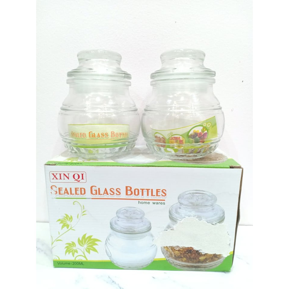 Bộ 2 Hủ Gia Vị Thủy Tinh  Cao Cấp 200ml 666