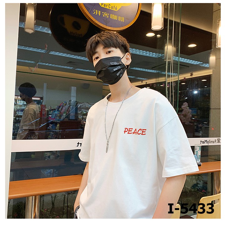 M5433 Áo Thun Unisex Nam Logo PEACE