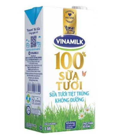 Sữa tươi Vinamilk không đường (1L)