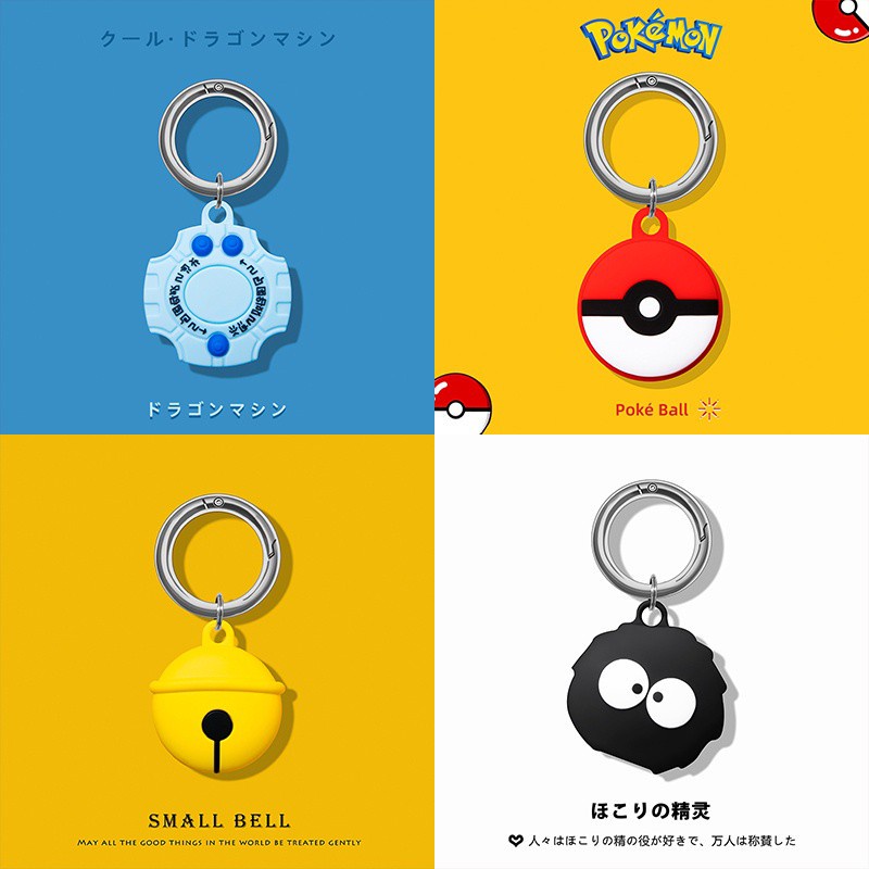 Phim hoạt hình AirTag Silicone Case cho Apple AirTag Bìa dễ thương Pokemon Totoro