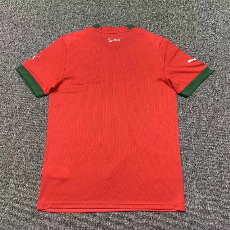 Áo Thun Đá Banh Tay Ngắn In Họa Tiết Ma Rốc 22-23 Size S-XXL