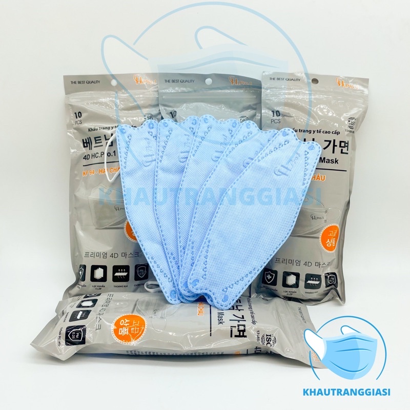 Sỉ nguyên thùng 300 chiếc khẩu trang 4D Kf94 Hải Châu công nghệ Hàn Quốc