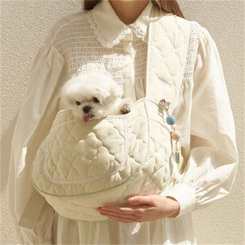 Túi đeo chéo mang theo thú cưng IELGY vải canvas sức chứa lớn phong cách Hàn Quốc thời trang cho nữ