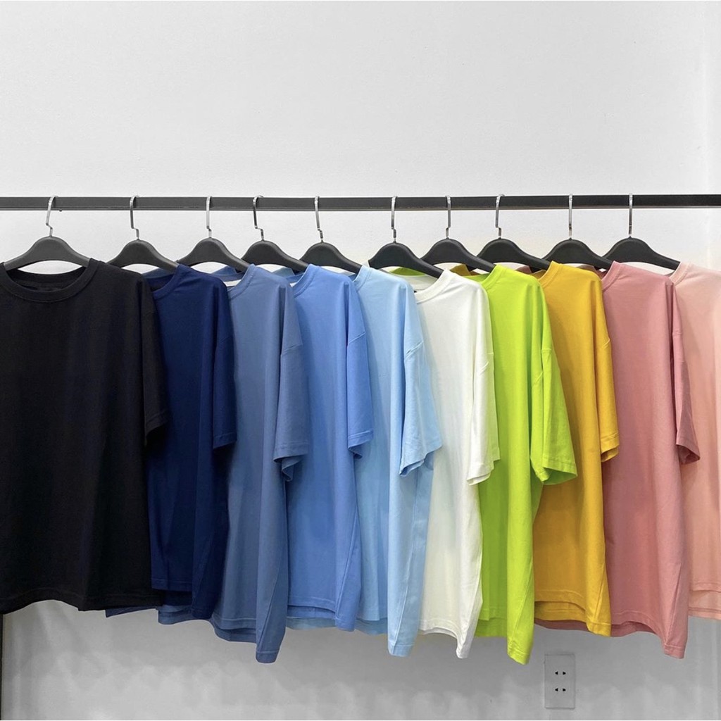 Áo thun tay lỡ trơn  Basic Tee  phông Unisex nam nữ tee oversize form rộng pull Ulzzang Streetwear Hàn Quốc vải mềm