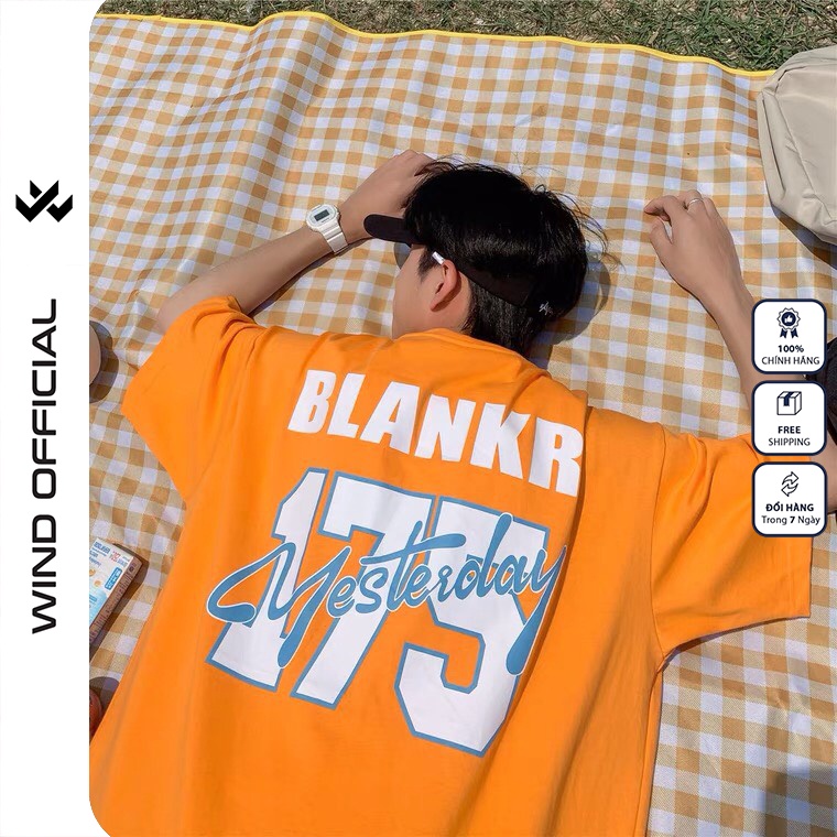 Áo phông tay lỡ WIND unisex form rộng 175 thời trang nam nữ oversize ulzzang