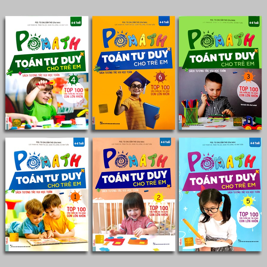 Sách - Pomath - Toán tư duy cho trẻ em (Bộ 6 quyển)