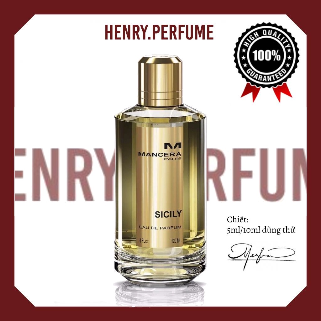 ⛅ nước hoa unisex mancera sicily 10ml hương cam tranh thơm mát ®️