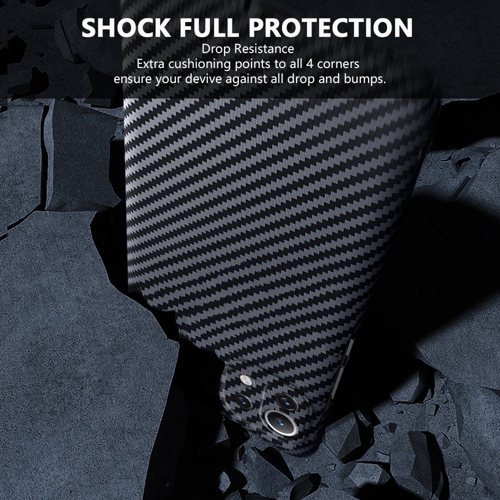 Ốp Điện Thoại Sợi Carbon Cứng Siêu Mỏng Cho Xiaomi Mi 12 Pro 11 Lite 10 Ultra Mi11T 10S