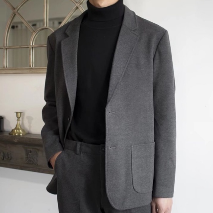 Áo khoác vest len phong cách công sở thời trang cho nam Simple Fashion áo khoác jacket nam Hàn Quốc khoác nam áo dài tay áo khoác nam big size cotton