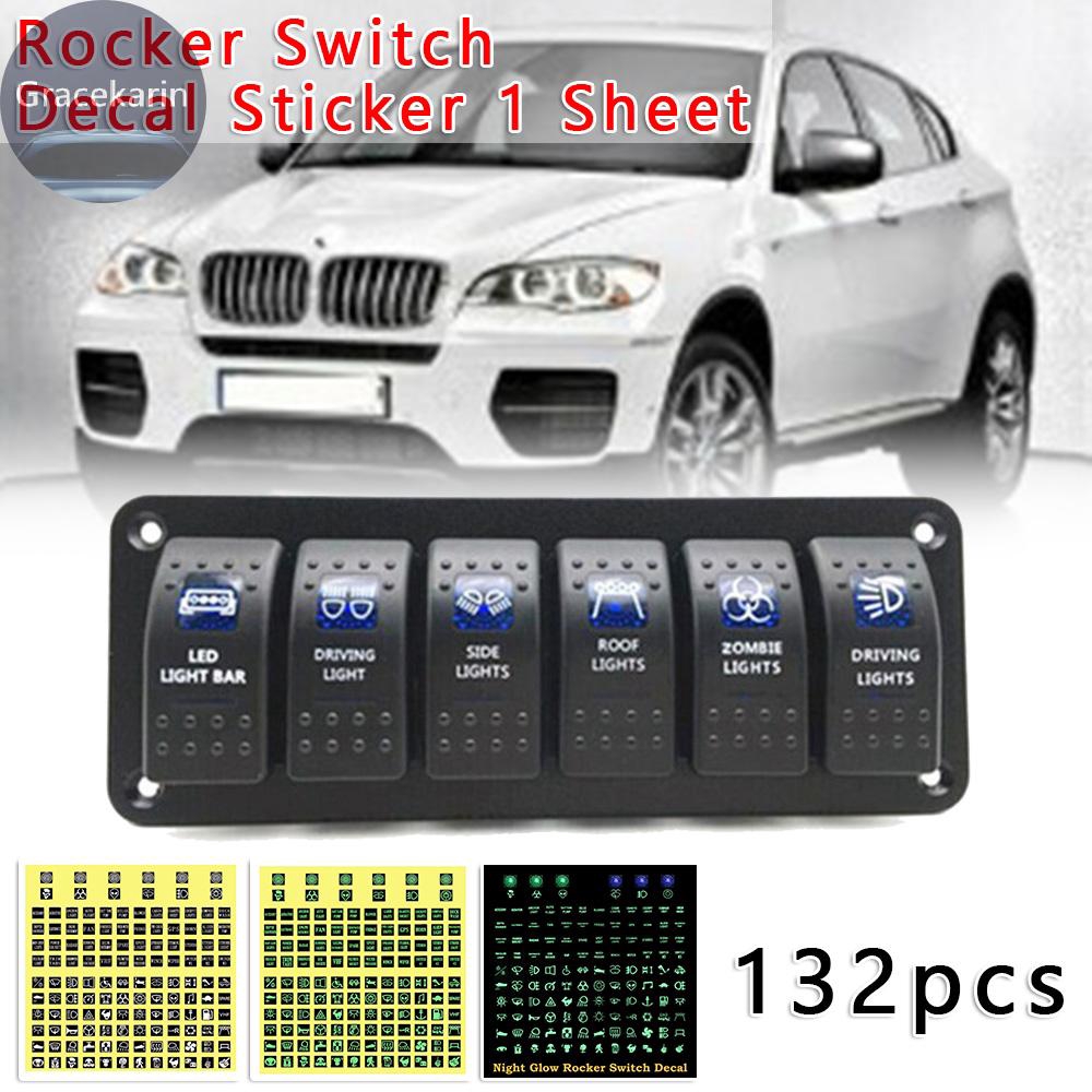 1 Tấm Nhãn Dán Trang Trí Công Tắc Màu Dạ Quang