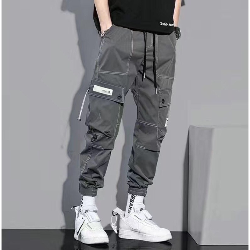 Quần dài chín tấc dáng rộng vải nhung dày thời trang mùa mới dành cho nam