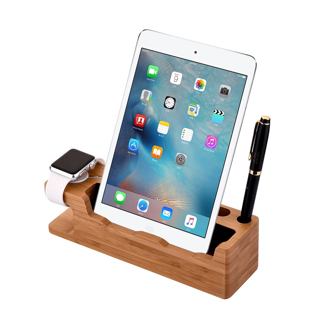 Giá đỡ điện thoại bằng gỗ tre đa năng cho Apple iPad iPhone X 8 7 Plus 6 6S Plus 5s SE