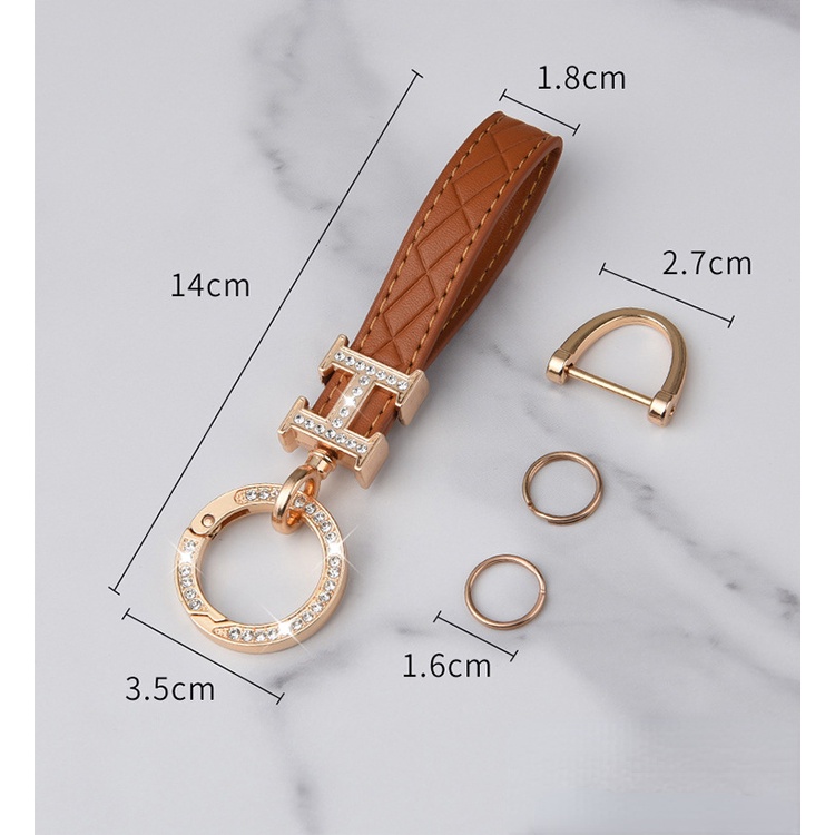 Móc Khóa Xe Hơi Kiểu Mới Nhất ins Số Lượng Cao Chống Thất Lạc Mặt Dây Chuyền Kim Cương Sáng Tạo