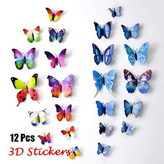 Decal Dán Tường Hình Bướm 3d