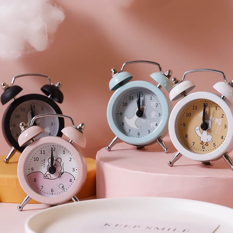 Đồng hồ để bàn đơn giản với nhiều mẫu Cute, Đồng hồ báo thức dành cho học sinh sinh viên nhỏ gọn.