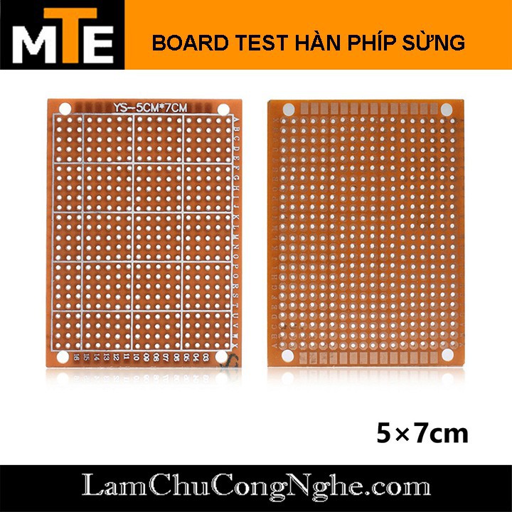 Mới! Phíp đồng đục lỗ - Phíp sừng Test board hàn 1 Mặt