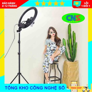 [FREESHIP] Đèn livestream 34cm, đèn phun xăm, hỗ trợ ánh sáng chụp ảnh, make up trang điểm, 3 chế độ sáng