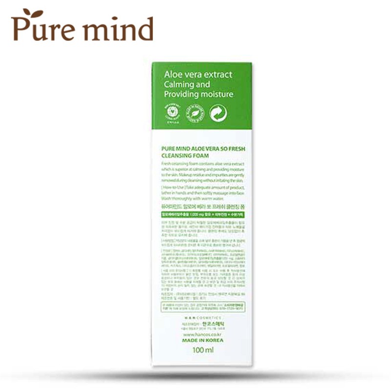 SỮA RỬA MẶT NHA ĐAM PURE MIND PREMIUM ALOE VERA 100ML