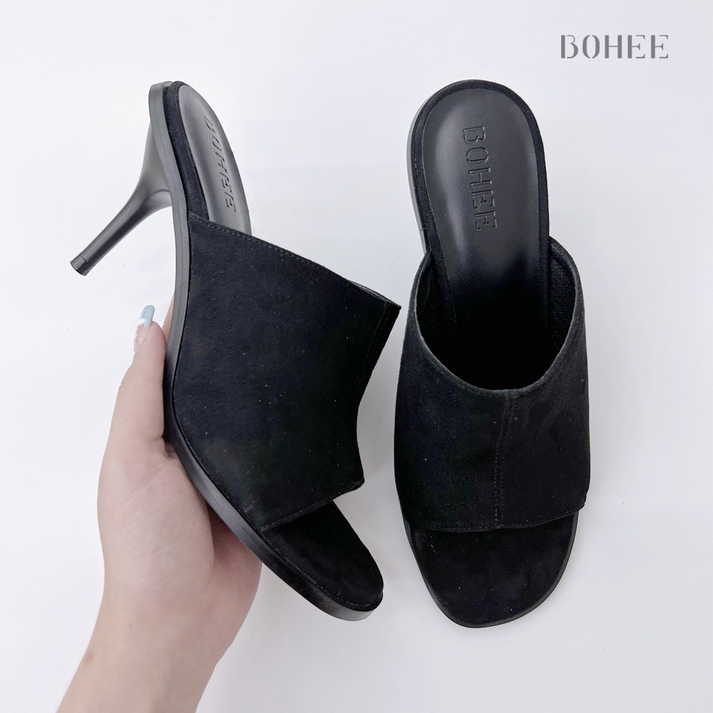 GD41 - Dép Cao Gót Nỉ BOHEE