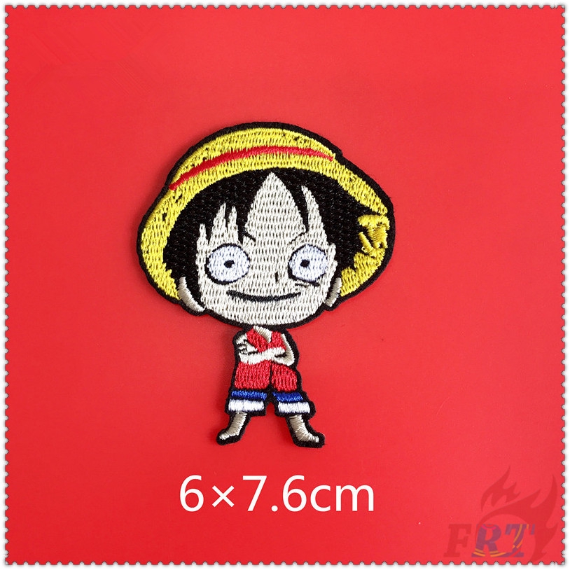 Set 5 Miếng Vá Nhiệt Dùng Trang Trí Áo Quần Hình Nhân Vật Trong Phim Hoạt Hình One Piece