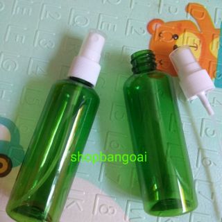 Vỏ chai nhựa 100ml xanh lá xịt phun xương