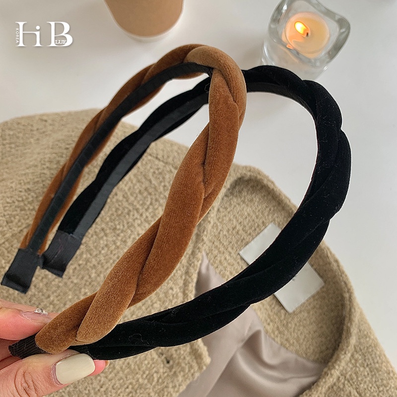 Băng Đô Cài Tóc Mỏng Bằng Da Lộn Phong Cách Pháp Cổ Điển Thời Trang 2022 Cho Nữ