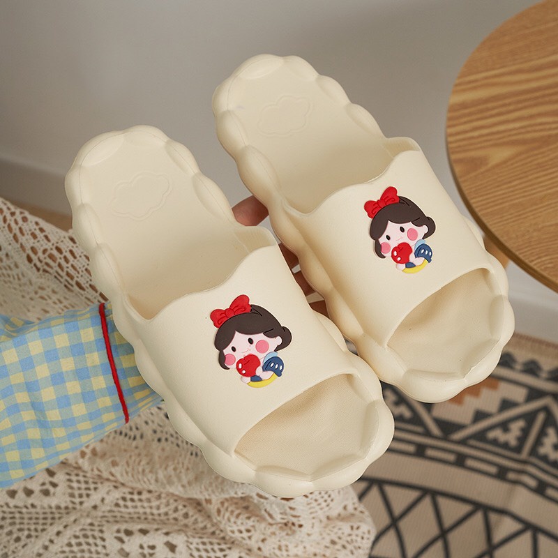 Dép quai ngang nữ unisex "Công Chúa Tuyết",Bò Sữa Siêu Xynh