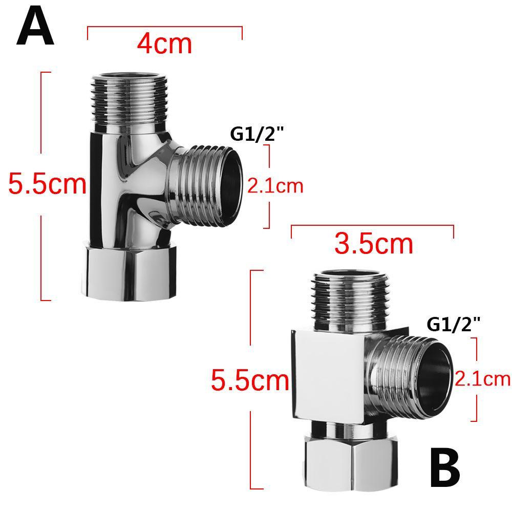 Van Nối Vòi Hoa Sen 3 Chiều 1 / 2 &quot;Bằng Đồng Thau Bền Bỉ