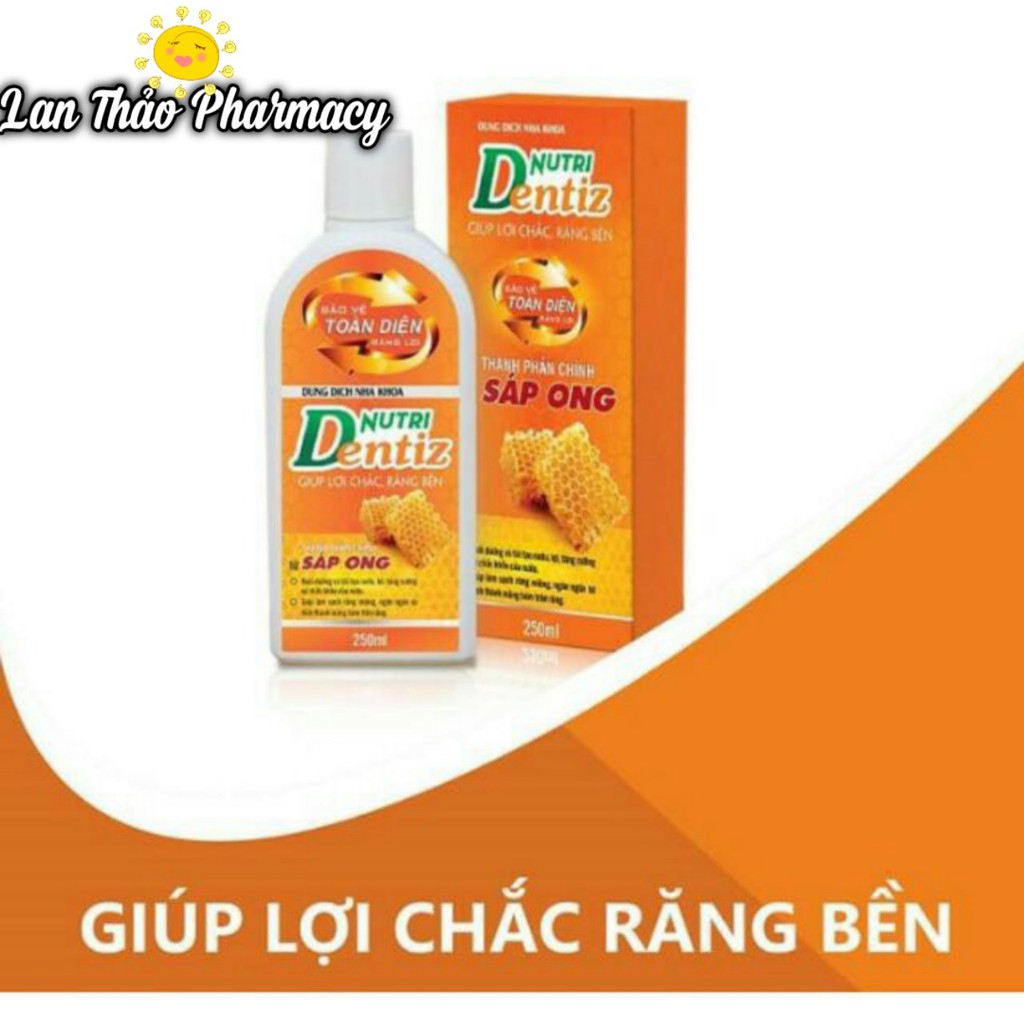 [có tem tích điểm] Nước Súc Miệng Nha Khoa NUTRIDENTIZ 250ml Cho Răng Lợi Chắc Khỏe