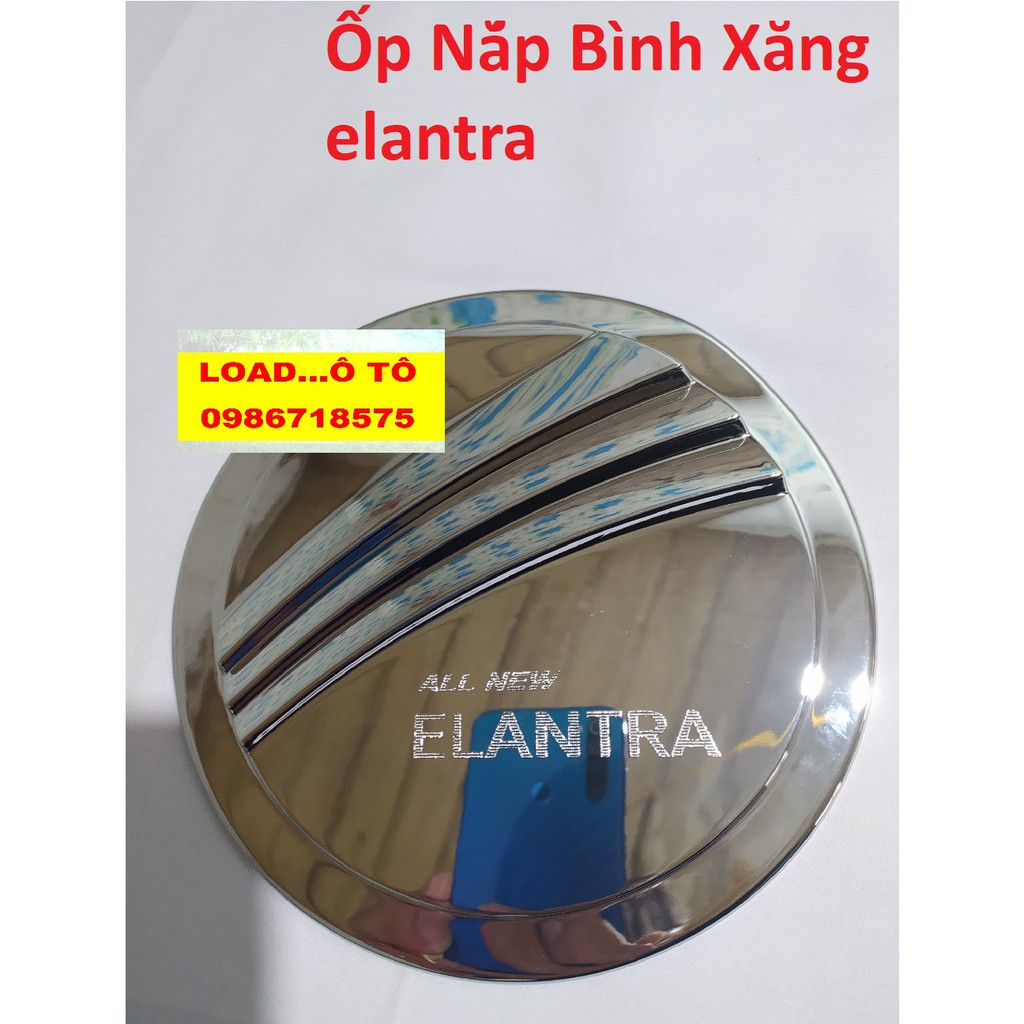 Ốp nắp bình xăng Huyndai Elantra 2019-2021 Nhựa ABS Mạ Crom Sáng Bóng