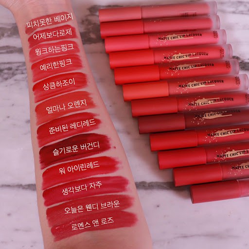 Son Kem Lì Matte Chic Lip Lacquer X Red Velvet