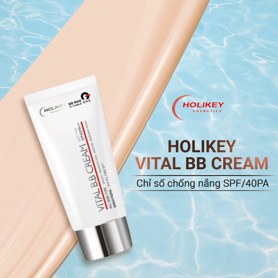 KEM BB CREAM CHỐNG NẮNG, CHỐNG NƯỚC, CHE PHỦ HOÀN HẢO HOLIKEY VITAL BB CREAM SPF40 50ML CHÍNH HÃNG - 9861