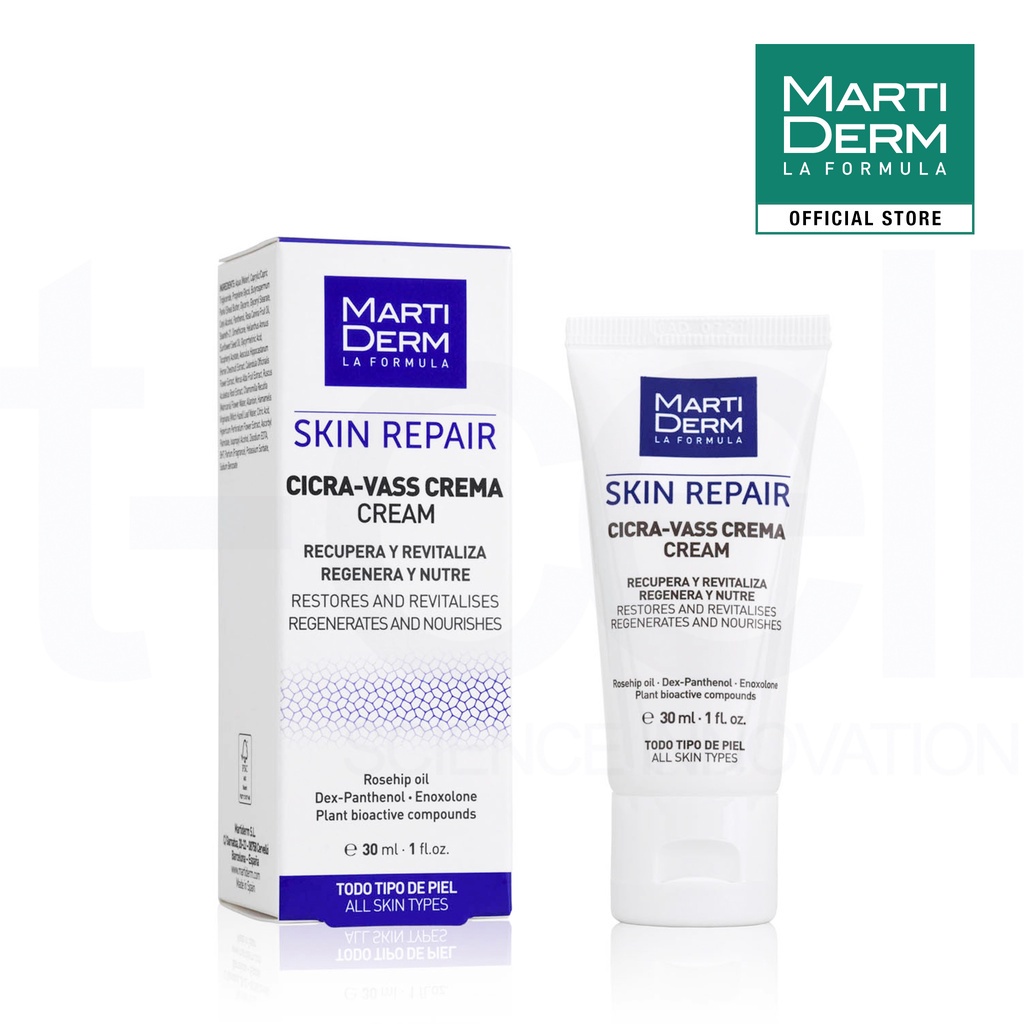 Combo 2 Mini Kem Dưỡng Tái Tạo & Phục Hồi Da Nhạy Cảm - MartiDerm Skin Repair Cicra Vass Cream