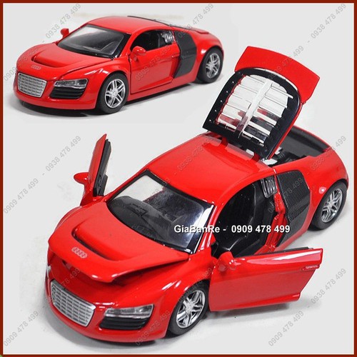 XE MÔ HÌNH SẮT TỈ LỆ 1:32 - AUDI R8 - MINIAUTO - 9611