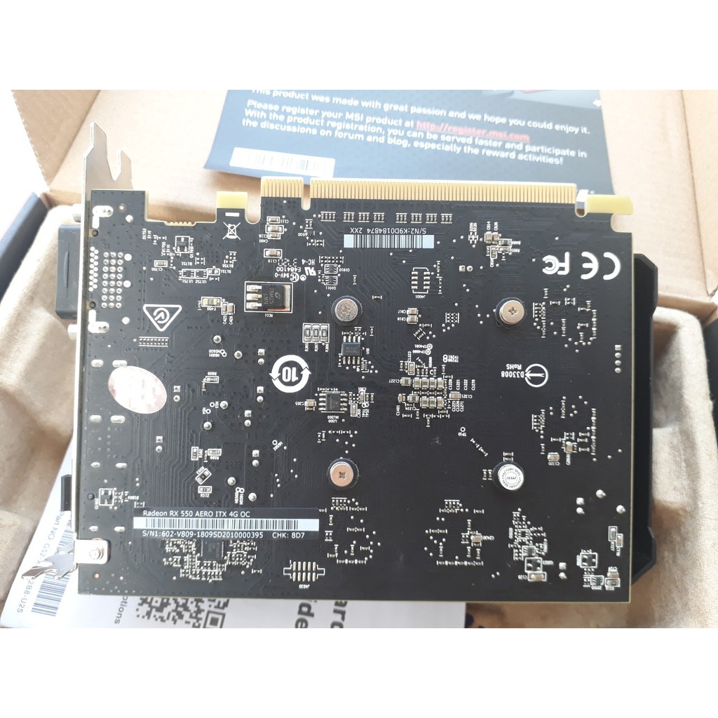 VGA Radeon RX550 4G GDDR5 MSI Aero ITX OC (Radeon RX 550 AERO ITX 4G OC) ( Card Màn Hình ) | BigBuy360 - bigbuy360.vn