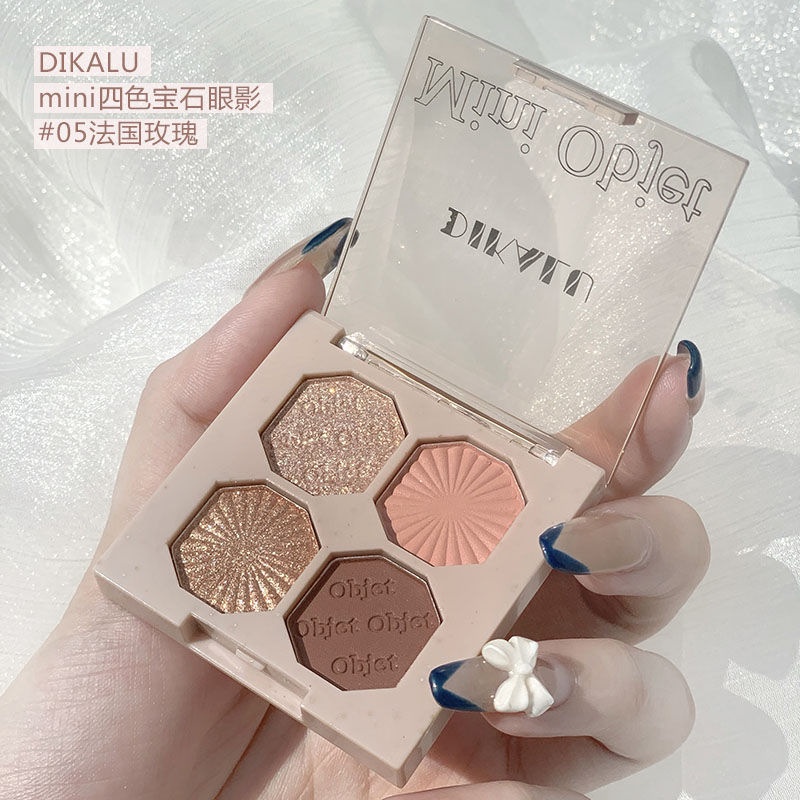 [Hàng mới về] Bảng phấn mắt bốn màu lì và ánh ngọc trai thời trang cho nữ