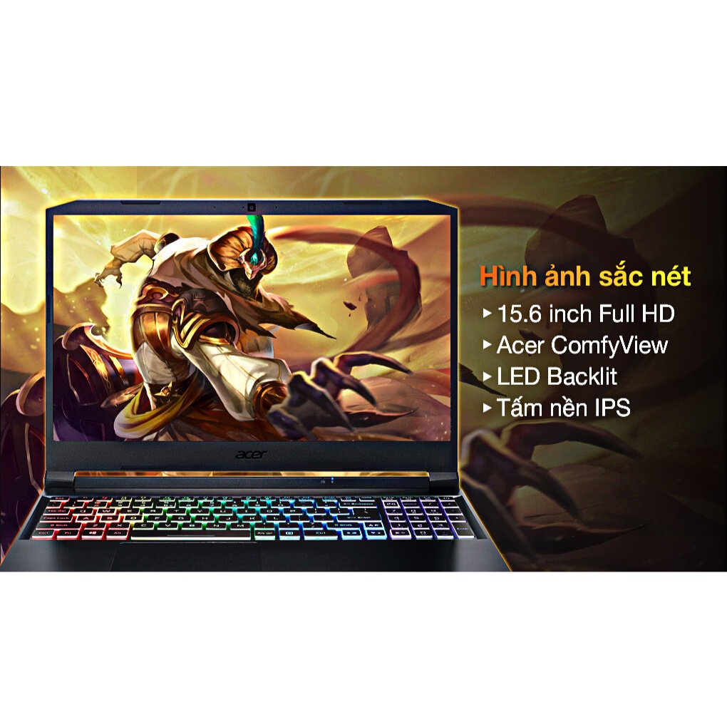 Laptop Acer Nitro 5 Eagle AN515-57-54MV (NH.QENSV.003)/ Black/ Intel Core i5-11400H/ RAM 8GB/ 512GB SSD/GeForce RTX 3050